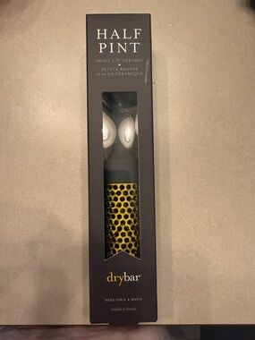 Drybar Half Pint Small Ceramic Brush in Yellow with Black Dots